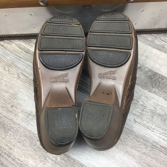 Dansko Brown Leather Clogs Size 40/10 - Picture 6 of 8